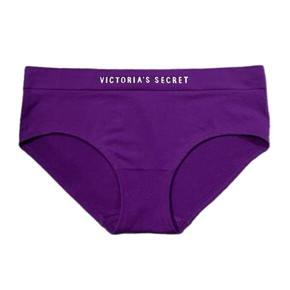 Victorias Secret Seamless Supersoft Hiphugger Hipster thick Panty Purple Large - Picture 1 of 2